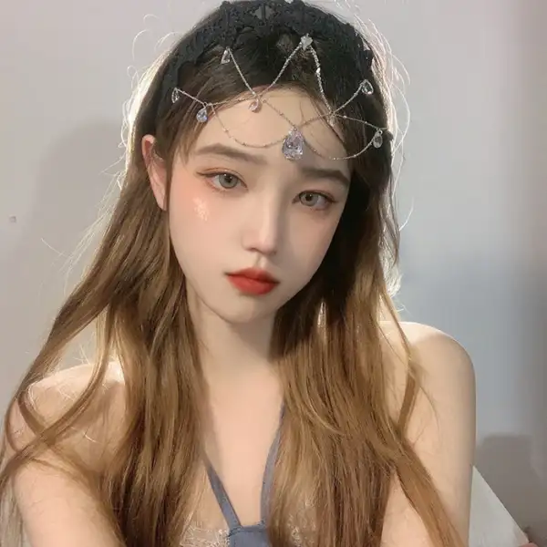 WATER DROP GEM HAIR JEWELRY PHOTOGRAPHY MASK JEWELRY