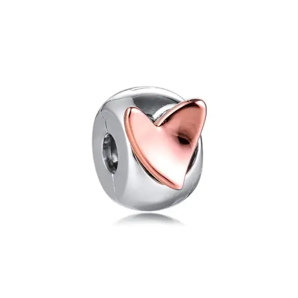 JEWELRY ROSE GOLDEN HEART BEAD