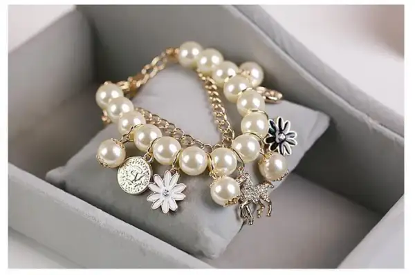 PEARL FLOWER BRACELET JEWELRY - Image 4