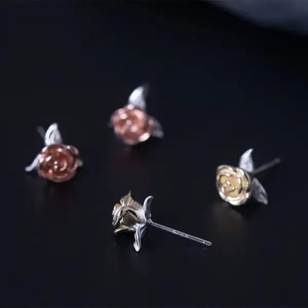 CREATIVE JEWELRY ROSE EARRINGS