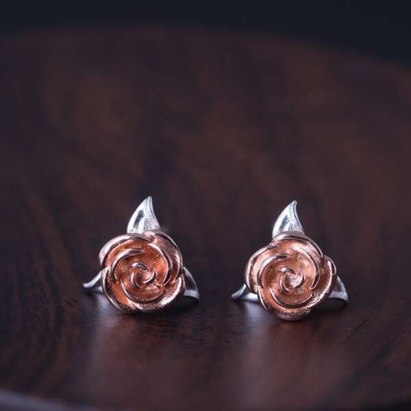 CREATIVE JEWELRY ROSE EARRINGS - Image 3